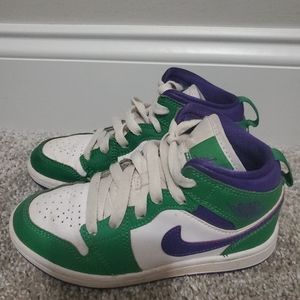 Jordan 1 Mid PS Hulk Shoes Kids  640734-300 A3 sz 12C